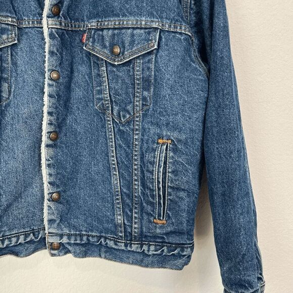 Levi's Vintage Sherpa Fleece Lined Snap Button Jacket Men's Size Large - Picture 3 of 10